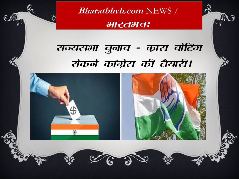 क्रॉस वोटिंग रोकने कांग्रेस की कोशिशें हुई तेज