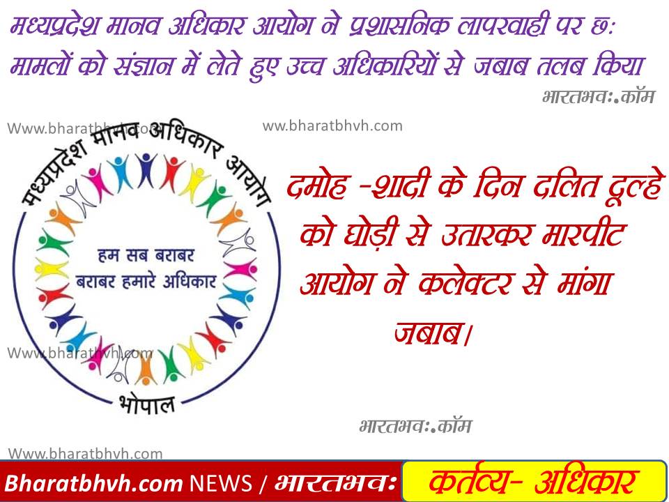 मानव अधिकार उल्लंघन के मामलों में संज्ञान लेकर संबंधितों से जवाब मांगा